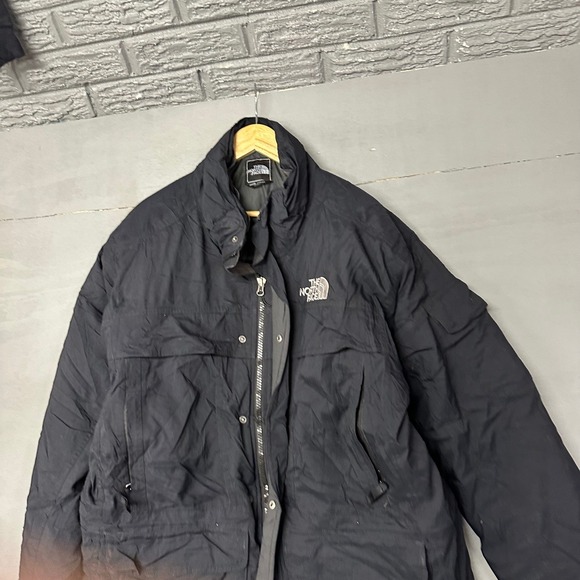 The North Face Mens HyVent Parka Jacket Black Heavy Winter Coat Large